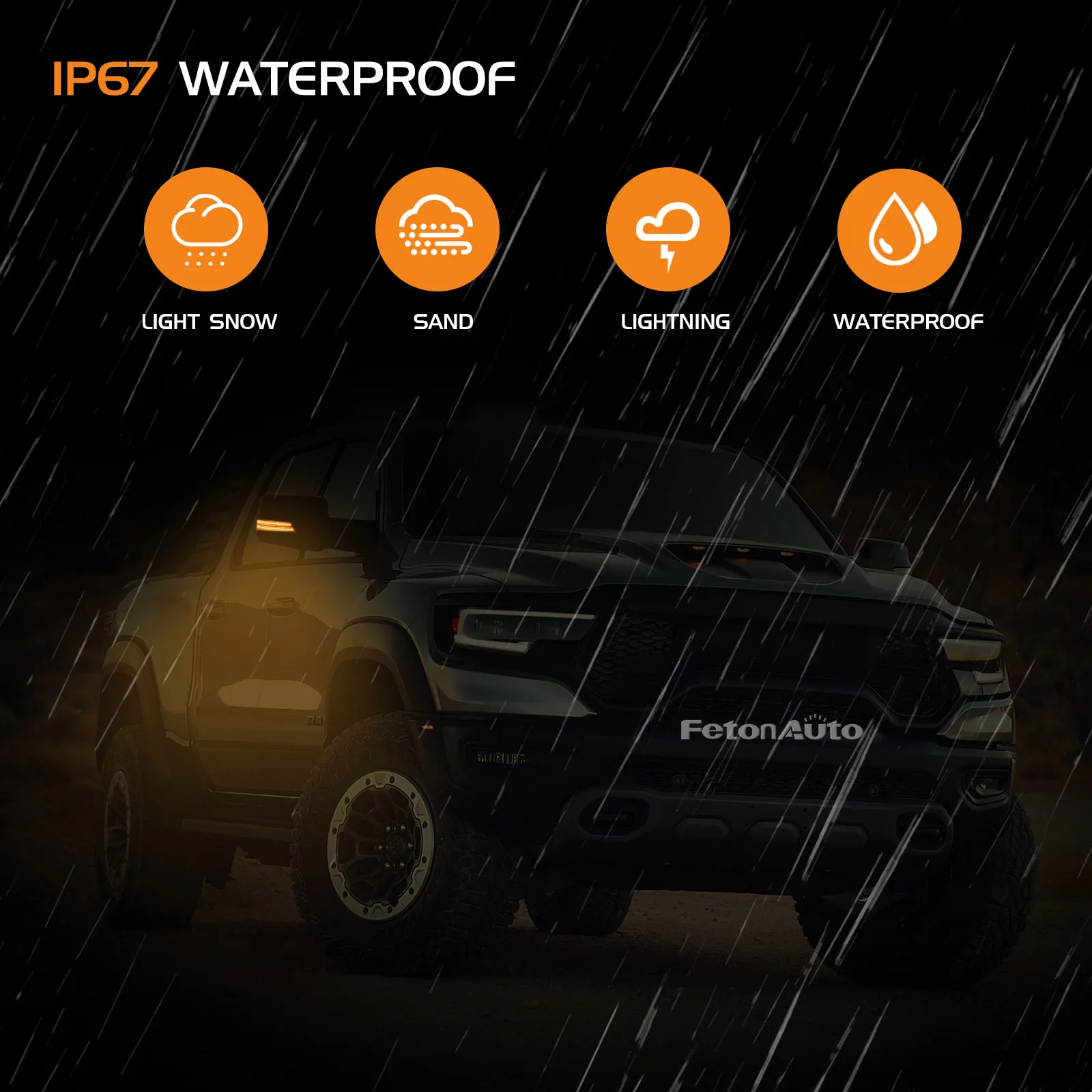 2 шт. Задний сигнал заднего вида для Dodge Ram 2019-2024