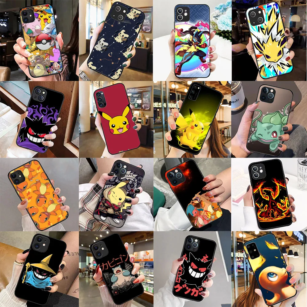 

PY-21 Cool Pokémon Silicone Case For OPPO Find A92S A93 A94 A95 A96 A74 A35 X3 Neo F7 F9 Lite Pro