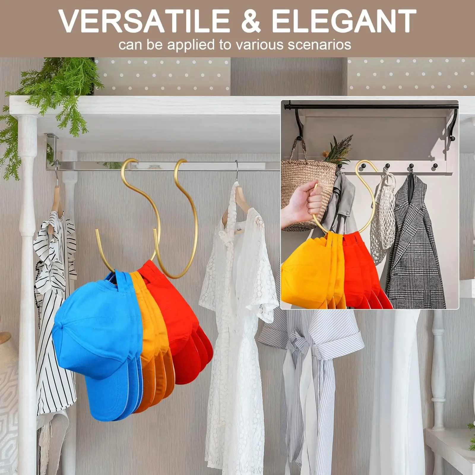 Крючки для шляп бейсболок алюминиевый органайзер вешалка кепок стойка хранения