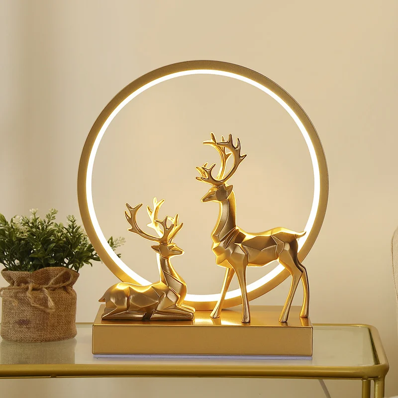 

Decoration Deer Statue Home Accessories for Living Room Resin Sculpture Abstract Modern Art Animal Model Office Desk Decor Gifts