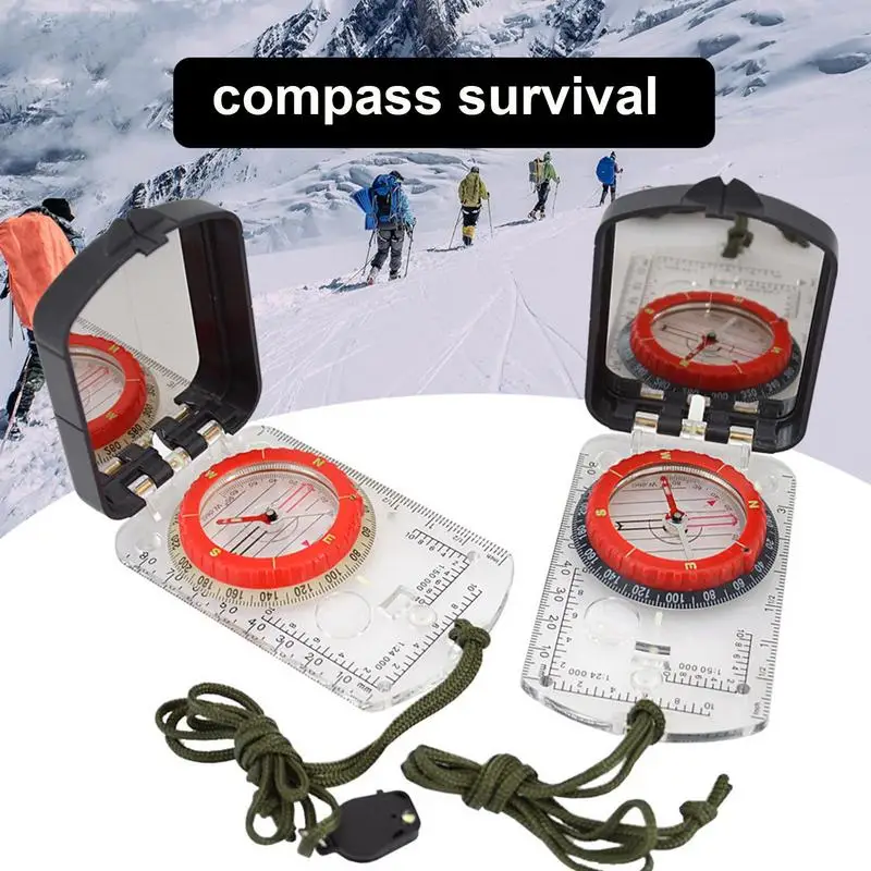 

Camping Compass Survival Hiking Navigation Compass Acrylic Compass With Bias Adjustment Field Base Plate Compass For Outdoor