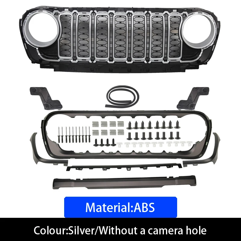 

Для 2018-2024 новый дизайн украшения Jeep Wrangler JL стиль гриль Bodykit передний бампер сетка решетка модификация автомобильные аксессуары