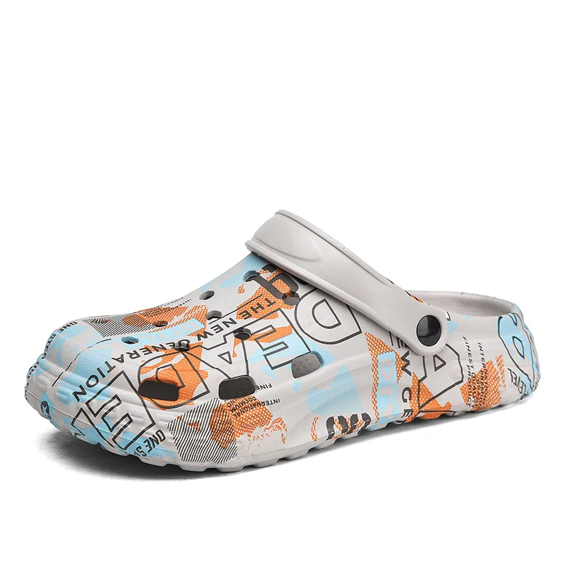 Мужские летние сандалии шлепанцы для пляжа прогулок дышащая Нескользящая легкая