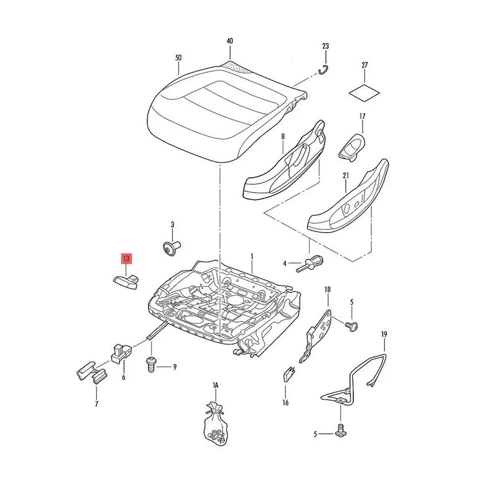 Ручка регулировки уровня сиденья для VW Golf 6 7 Tiguan 5N Skoda Octavia 2 3 A5 A7 Fabia Superb 3T Yeti 3C0881253