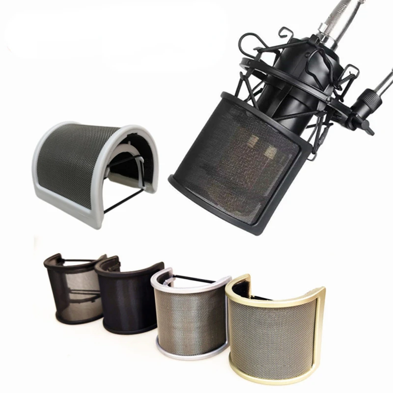 U-Type Bop Net Microphone Blowout Prevention Net Live Recording Acoustic Filter Microphone Windshield Cover Audio Windscreen