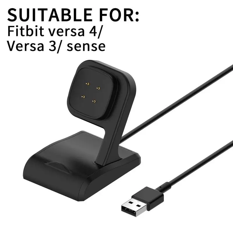 

USB Charger For FitbitVersa 4 /sense/Versa 3 USB Charging Dock Smart Watch Charger Stand For FitbitVersa 4 Charger Cable