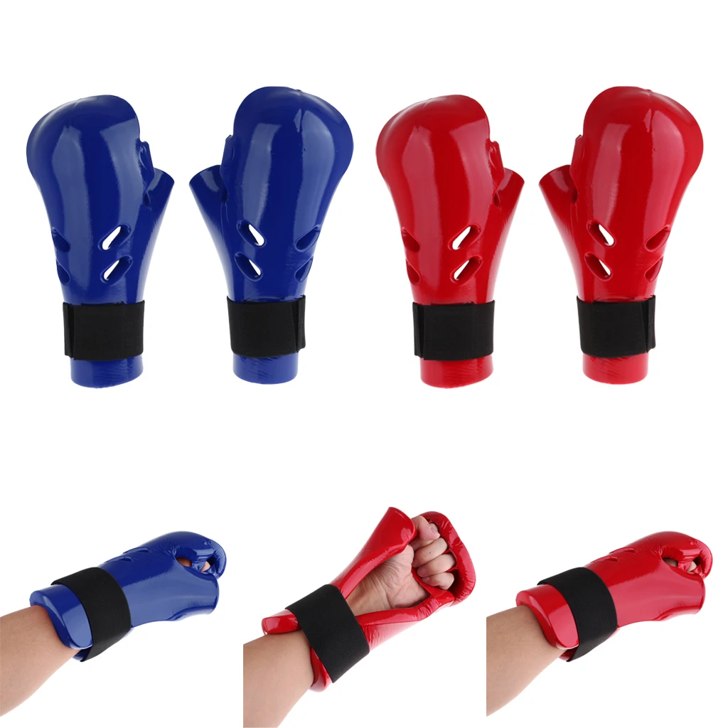

Adult Martial Arts Gloves Karate Taekwondo Boxing Kickboxing MMA Sparring Sports Gears Full Finger Coverage