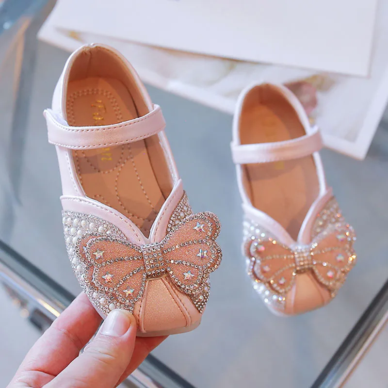 

Туфли женские детские, обувь Джейн Мэри, блестящие туфли для танцев, детские туфли для девочек, детская обувь принцессы с бабочками для представлений
