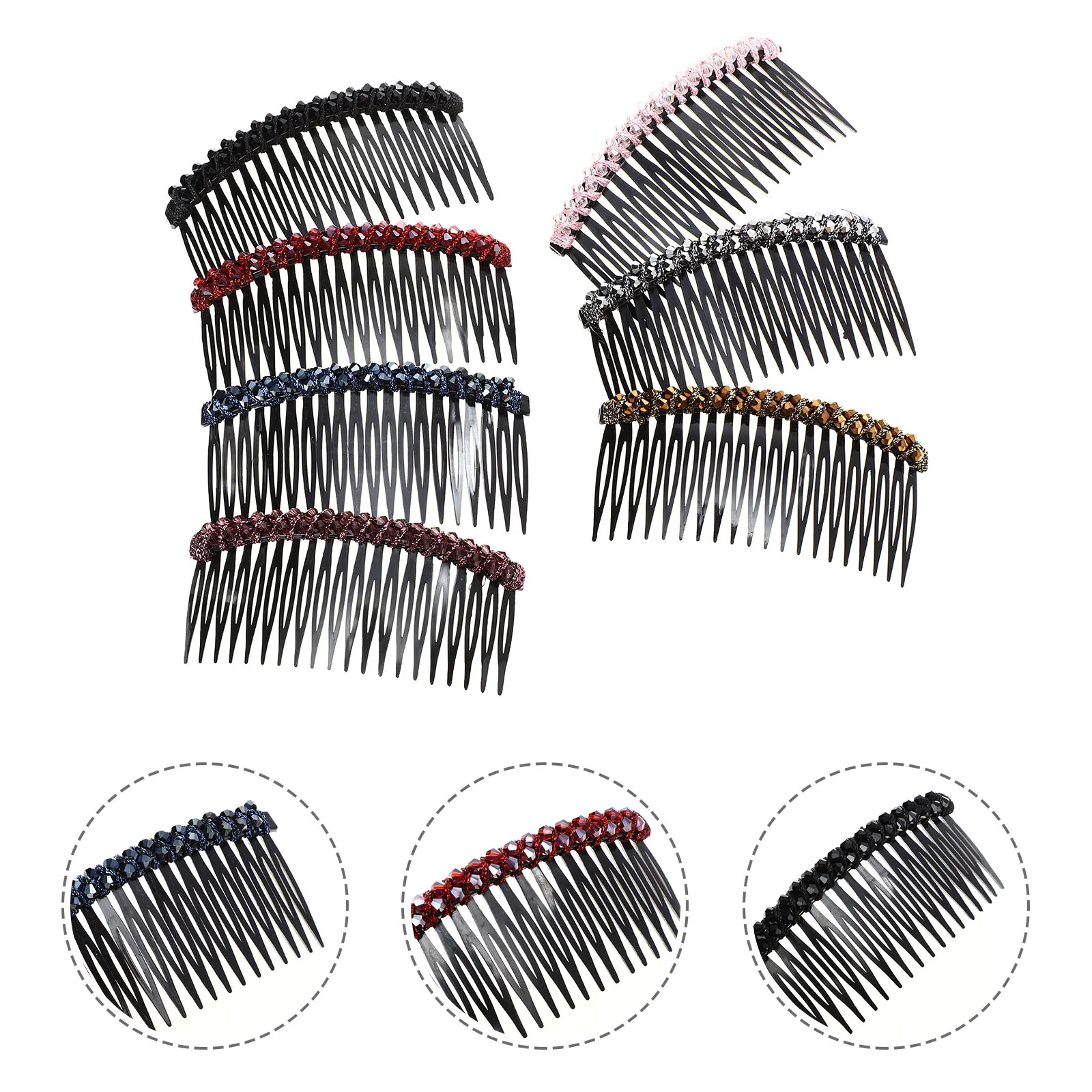 

Hair Comb Teeth Side Combs Rhinestone Crystal Clip Hairpinweddingteethed Clips Headpieces Cellulose Veil Bridal Clamp Straight