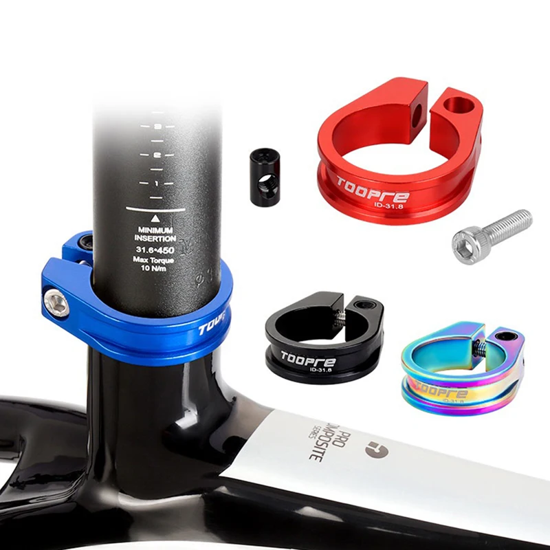 

Ultralight Folding Bike Seat Tube Clip Aluminum Alloy Seat Post Clamps CNC 41 Suitable For 31.8/34.9mm Bicycle Seatpost Parts
