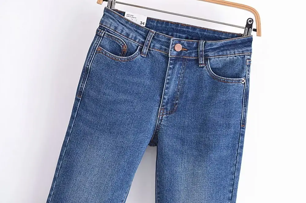 Withered England Style Burrs Skinny Jeans Women High Street