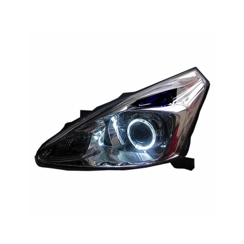 Фото Кастомизированные светодиодные фары Full LED для Nissan TIIDA 2005-2014 с биксеноновыми линзами и дневными ходовыми огнями (DRL) №2
