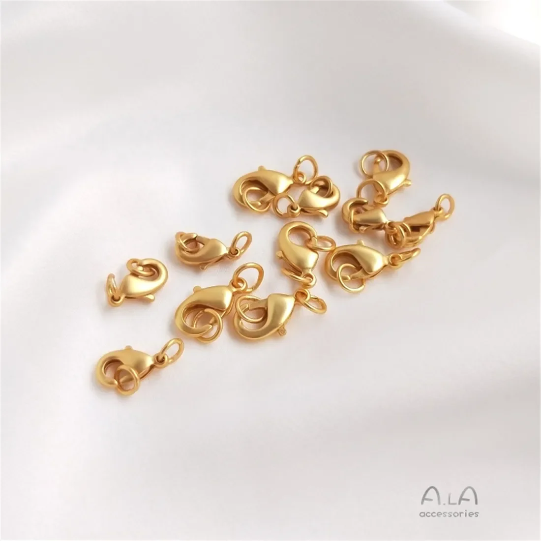 Фурнитура с позолотой 18 карат браслет матовой застежкой-лобстером соединение