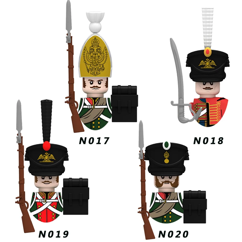 

N017-019 Wars, Военные солдаты, строительные блоки, Вторая мировая война, фигурки, французская британская фудесница, винтовка, оружие, строительные черные