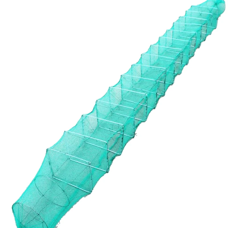 

Складная рыболовная клетка 3 метра, рыболовная Ловушка, прочная рыболовная сеть для пруда, прочный краб, озеро, Лобстер, кальмар, Ловца рыбы, ...