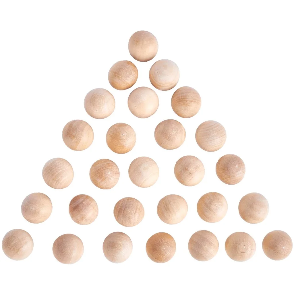 

50Pcs Wooden Round Balls 25mm Unfinished Natural Wooden Craft Ball for DIY Projects Arts Craft Supplies