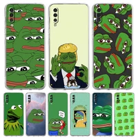 interesting frog pepe phone case for samsung galaxy a12 a50 a70 a20 a30 a40 a20e a10 a10s a20s a02s a22 a32 a52s a72 clear cover
