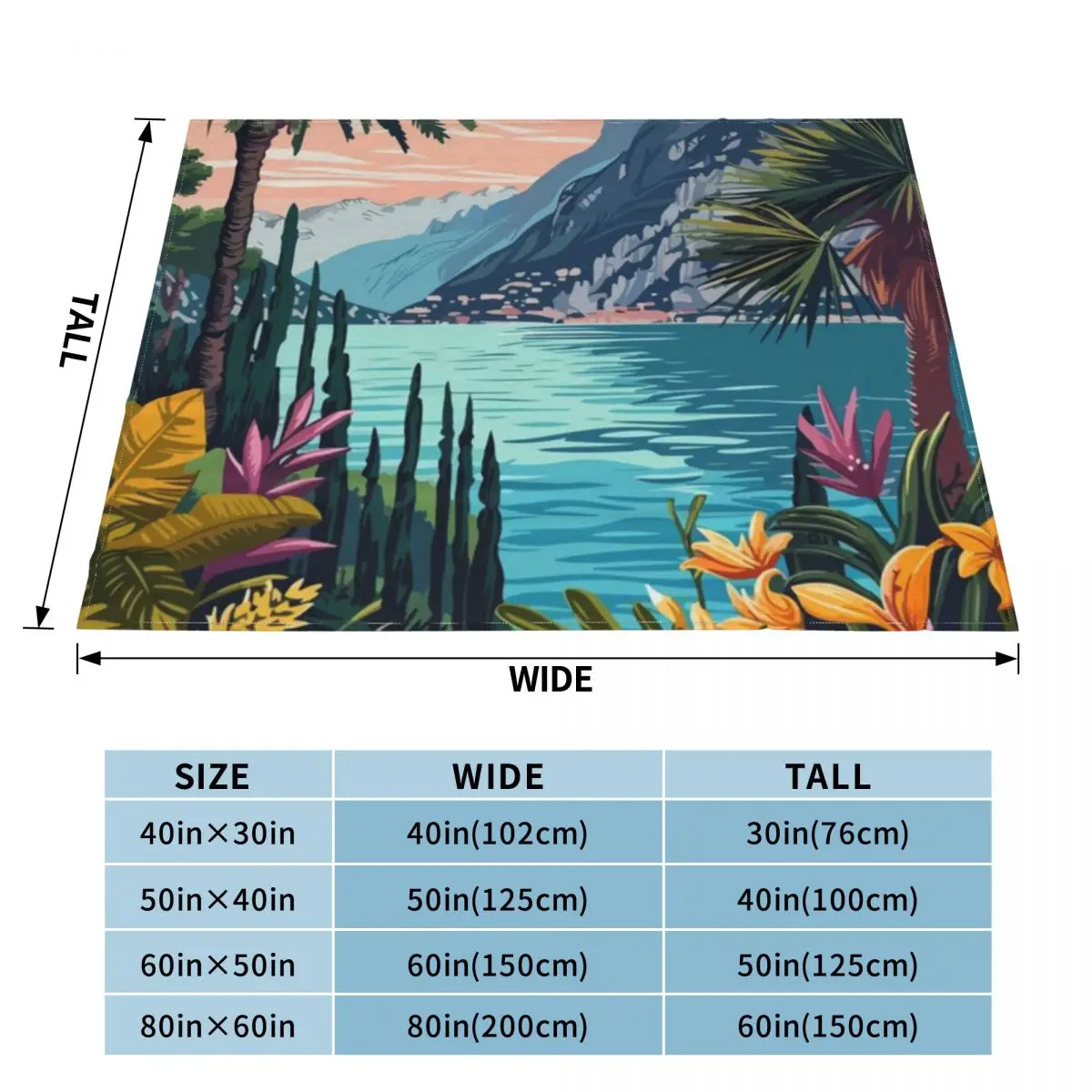 Микрофleece одеяло Minimalist Lake Garda Italy