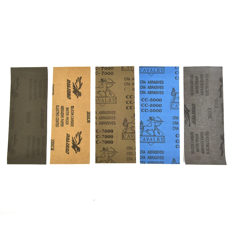 

5Pcs Water Sandpaper Soft Paper Base 2000 2500 3000 5000 7000 Car Paint Mixed Assorted Grit Wet And Dry Sandpaper Sanding Disc