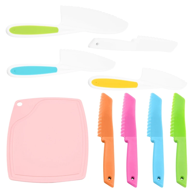 

Популярный детский набор для приготовления еды, пластиковые безопасные детские кулинарные поварские ножи и разделочная доска, Детские нож...