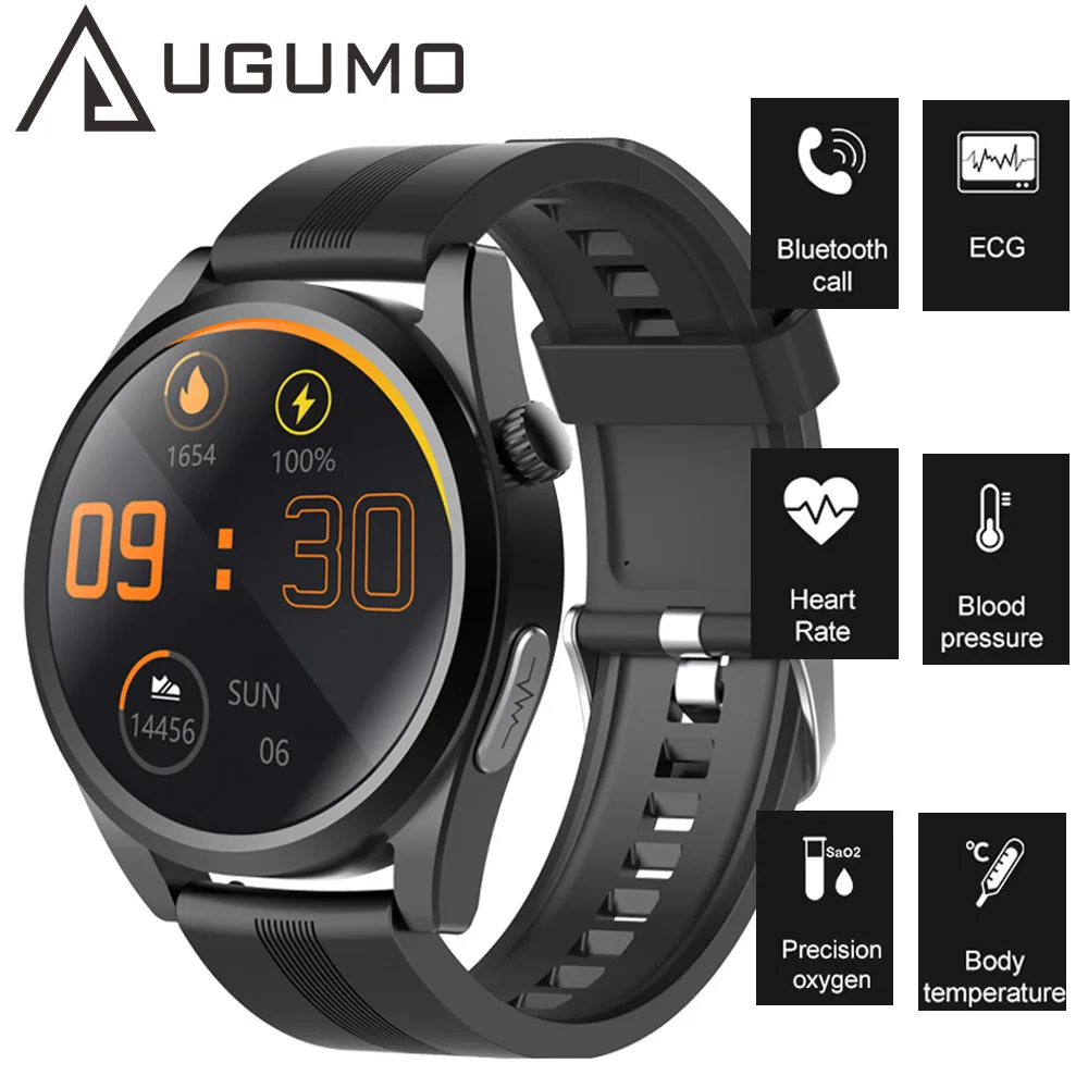 

UGUMO ECG Smart Watch Men Women Body Temperature Fitness Tracker Smartwatch IP68 Waterproof blood pressure watch smartwatch band