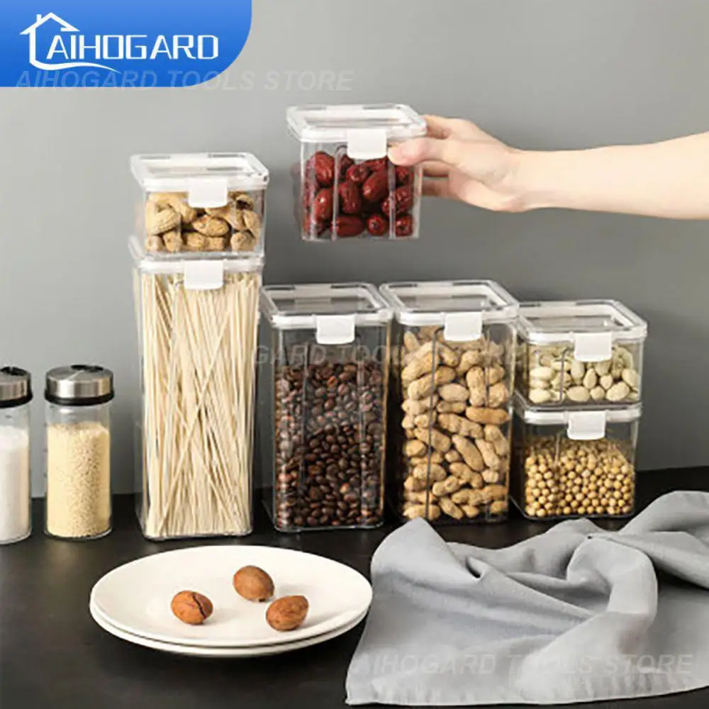 

Visual Snacks Dried Fruit Storage Jar Moisture-proof Wide Mouth Fresh-keeping Box Transparent Stackable Sealed Jar