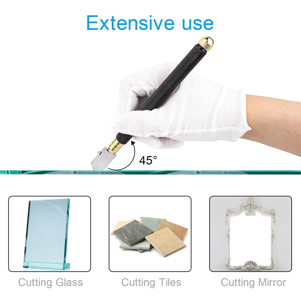 

8pcs/set Glass Cutter Kit 2mm-20mm Thickness Glass Tile Cutting Knife With Plier Professional Construction Tools