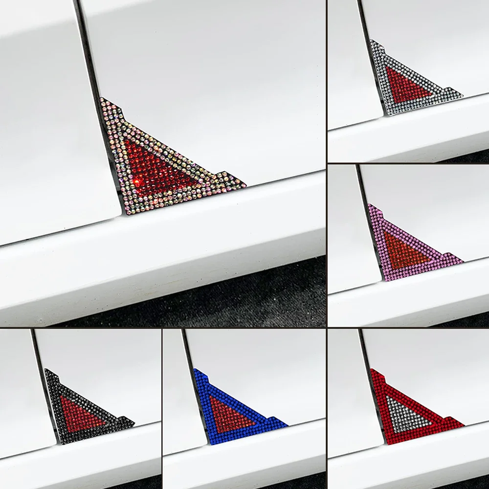 4 шт. защитные наклейки на углы двери автомобиля со стразами