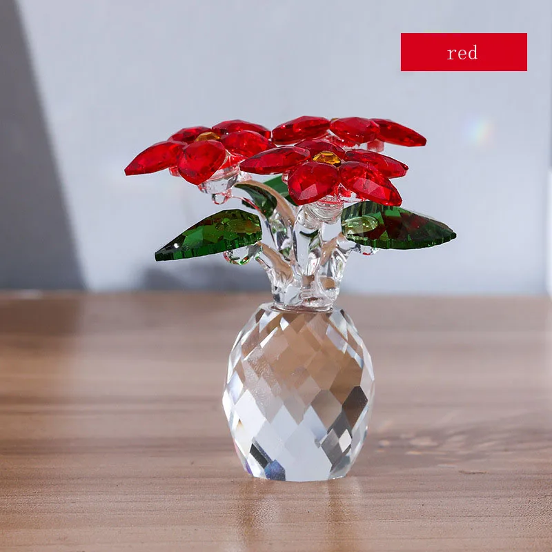 Хрустальные светящиеся цветы, Кристальные фигурки цветов, коллекционные предметы, блестящие хрустальные цветы, декор для домашнего стола коллекционные фигурки fugglers лабораторный монстр лохматый добряк 2шт fg2015b