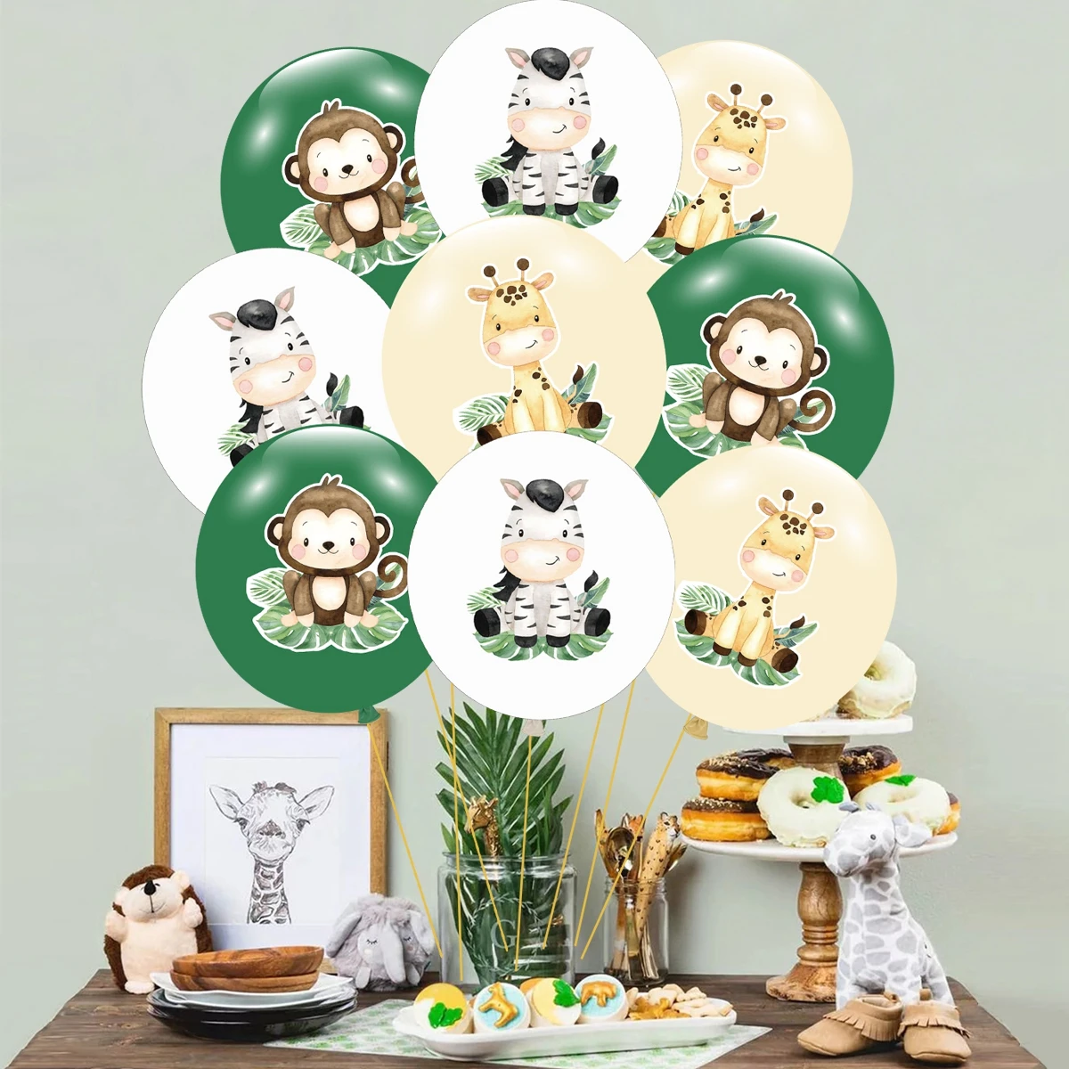 Животные воздушный шар зоопарк украшение для дня рождения джунгли сафари