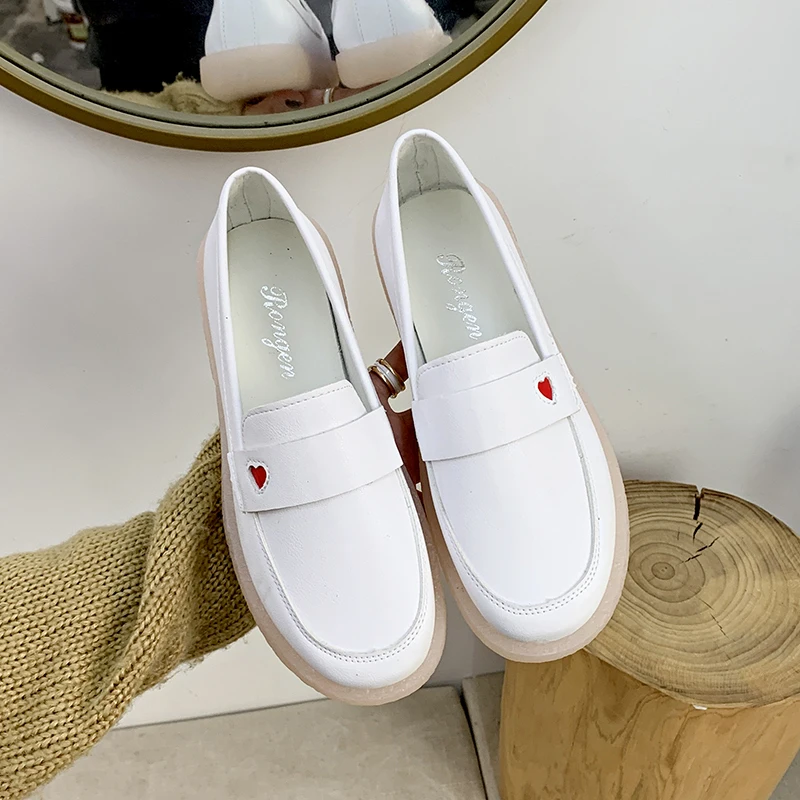 

Moccasin Shoes Female Footwear Casual Sneaker Slip-on Round Toe Soft Shallow Mouth Moccasins Nurse Dress Summer Slip On New