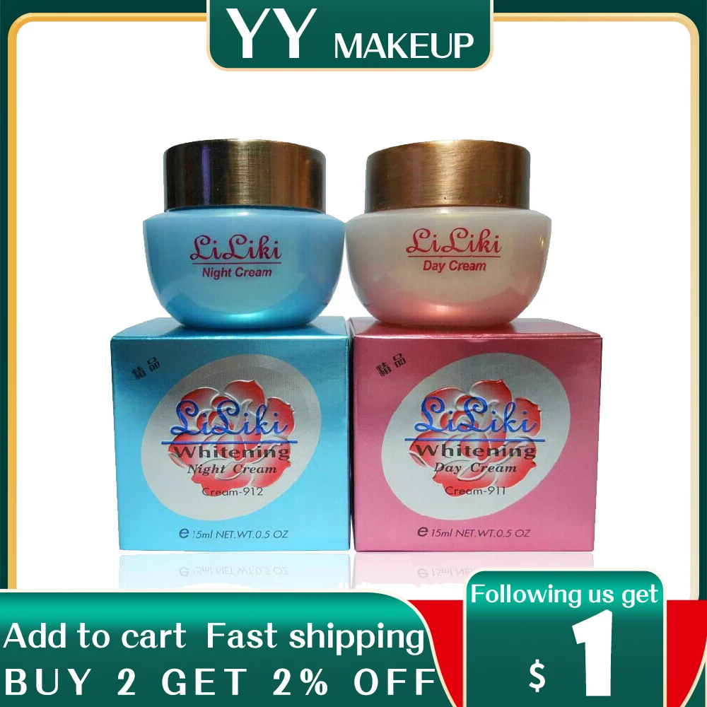 

wholesale and retail liliki Whitening day and Night Cream 911 & 912 removing Black melanin