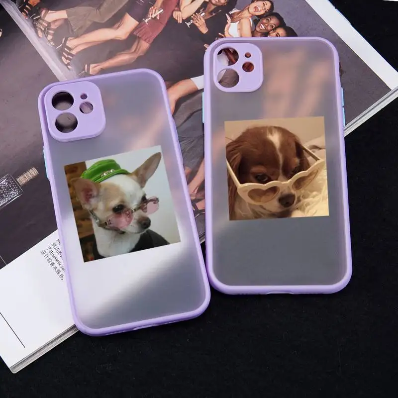 

funny cute dog aesthetics Phone Case matte transparent For iphone 7 8 11 12 13 plus mini x xs xr pro max cover