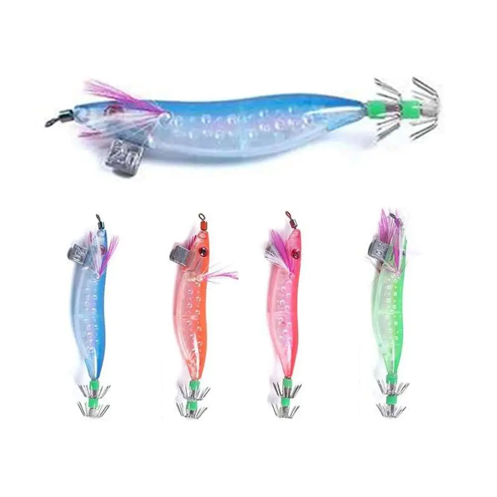 

5Pcs Umbrella Hook Bionic Shrimp Squid Bait Jigs Fishing Octopus Cuttlefish Hook Artificial Bait Jigging Lure Fishing Tackle