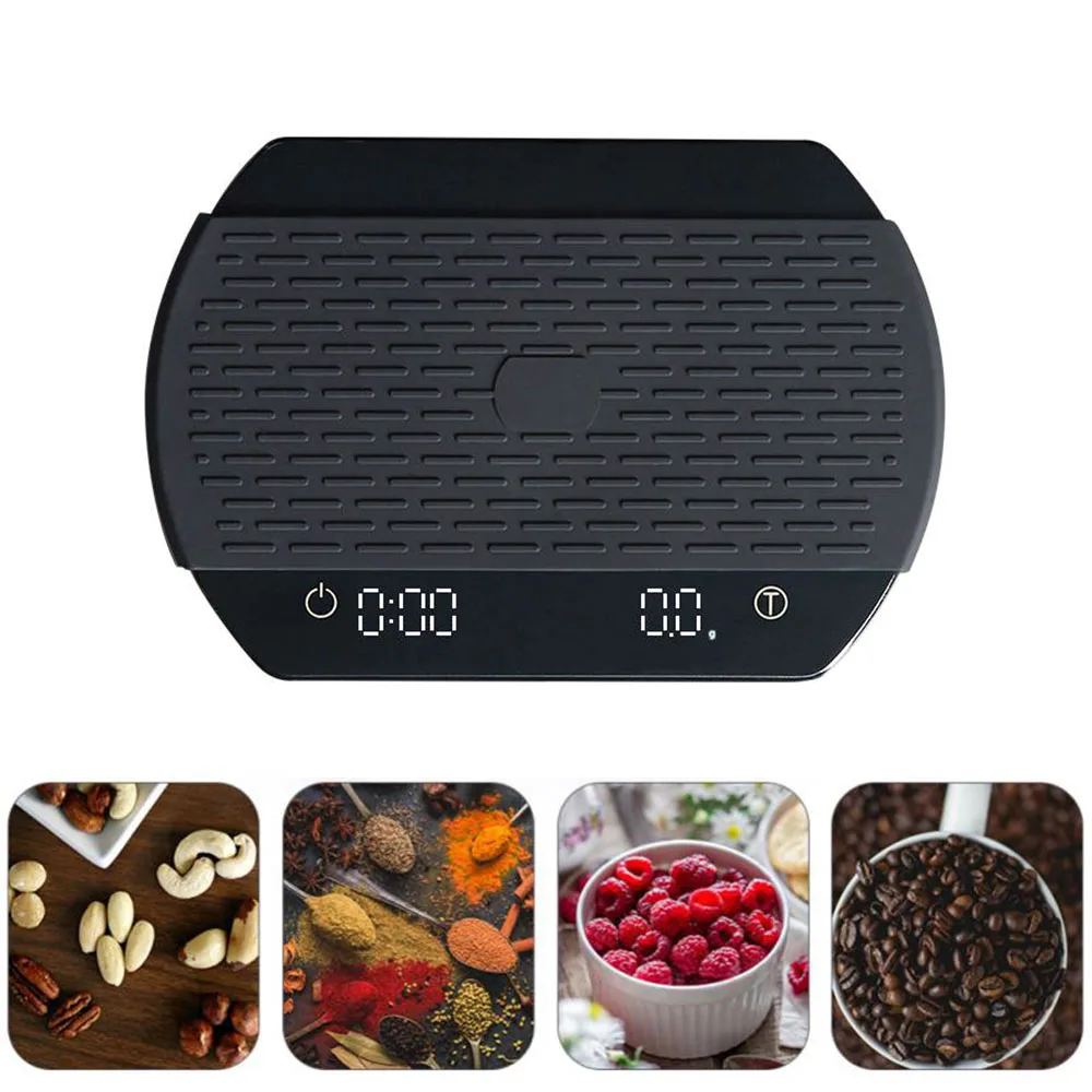 

PURRINI 3kg/0.1g Smart Drip Coffee Scale Pour over Espresso Scale USB Timing LED Digital Electronic High Precision Barista Tools