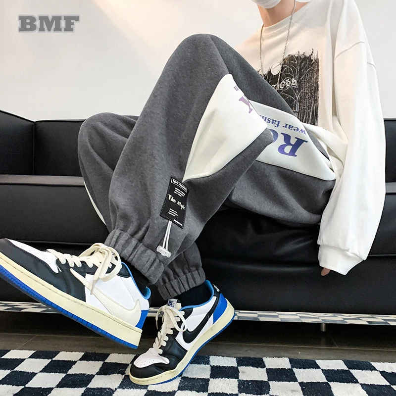 

Брюки спортивные в Корейском стиле для мужчин и женщин, свободные брюки в стиле K-POP для бега и занятий спортом, повседневные Джоггеры в стиле...