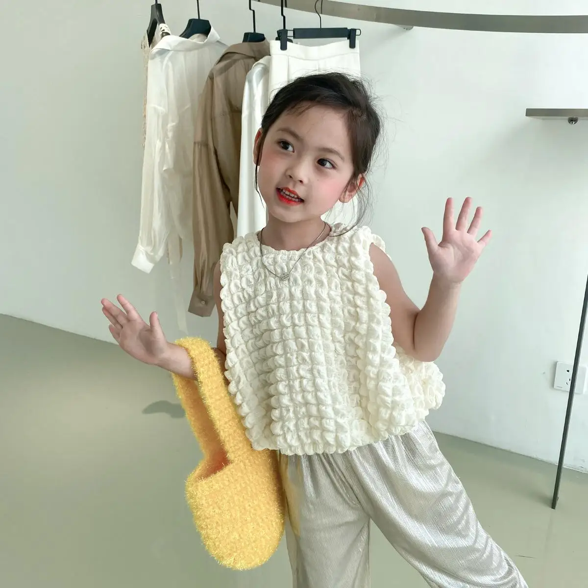 

Baby Girl Pants 2022 Summer New Korean Version Anti-mosquito Pants for Children Loose Casual Breathable Trousers