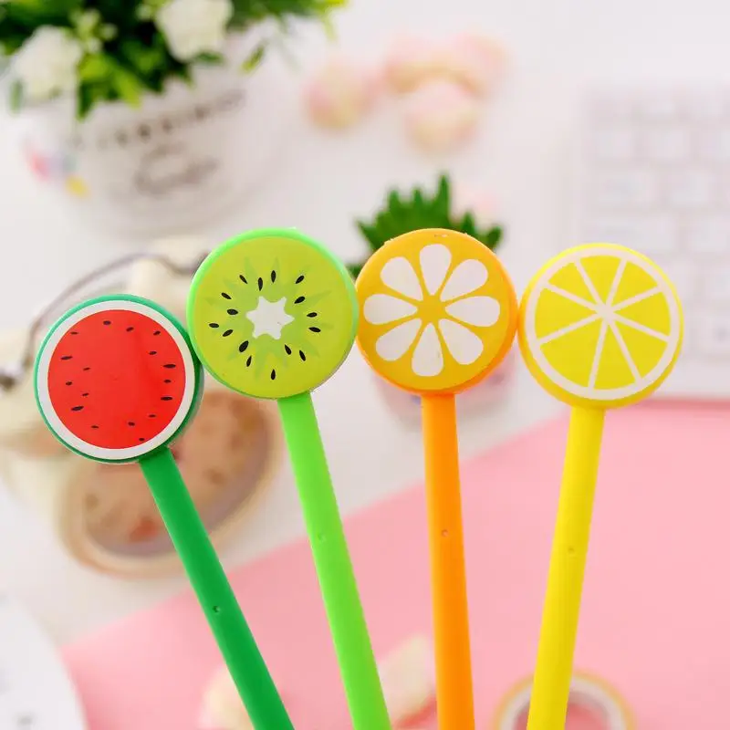 

Fruit Ballpoint Pens Creative Gel Cartoon Ballpoints Pen Fruits And Vegetable Shape 4 Colors DH8764