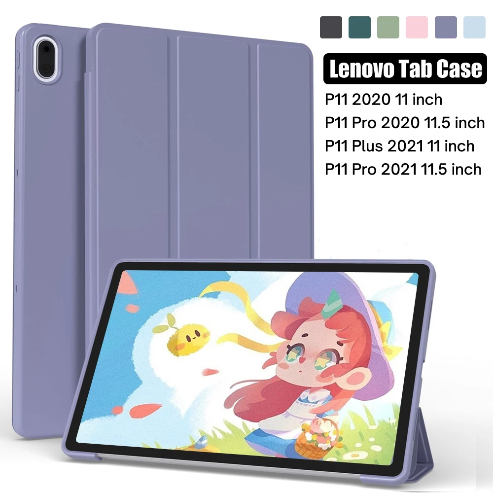 

Силиконовый чехол для планшета Lenovo Tab P11 Pro с функцией автоматического пробуждения и сна