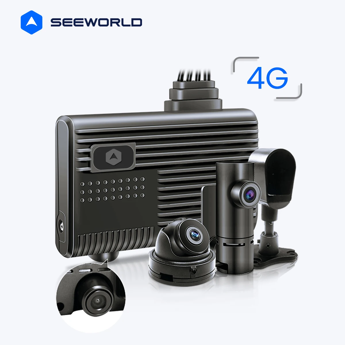Видеорегистратор SEEWORLD V6 4 канала Android 4G LTE GPS 1080P и 720P