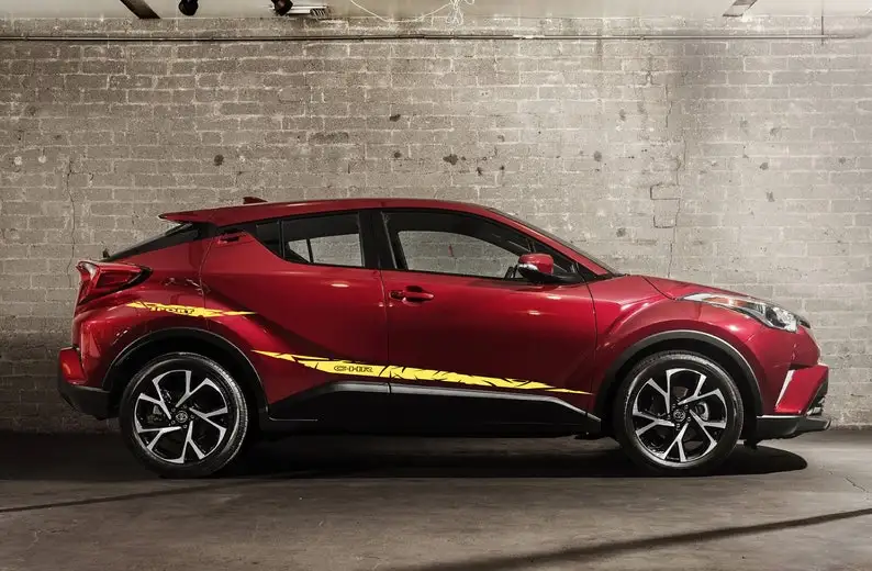 

4X Side Stripe Decal Graphic Sticker Kit Compatible with Toyota C-HR