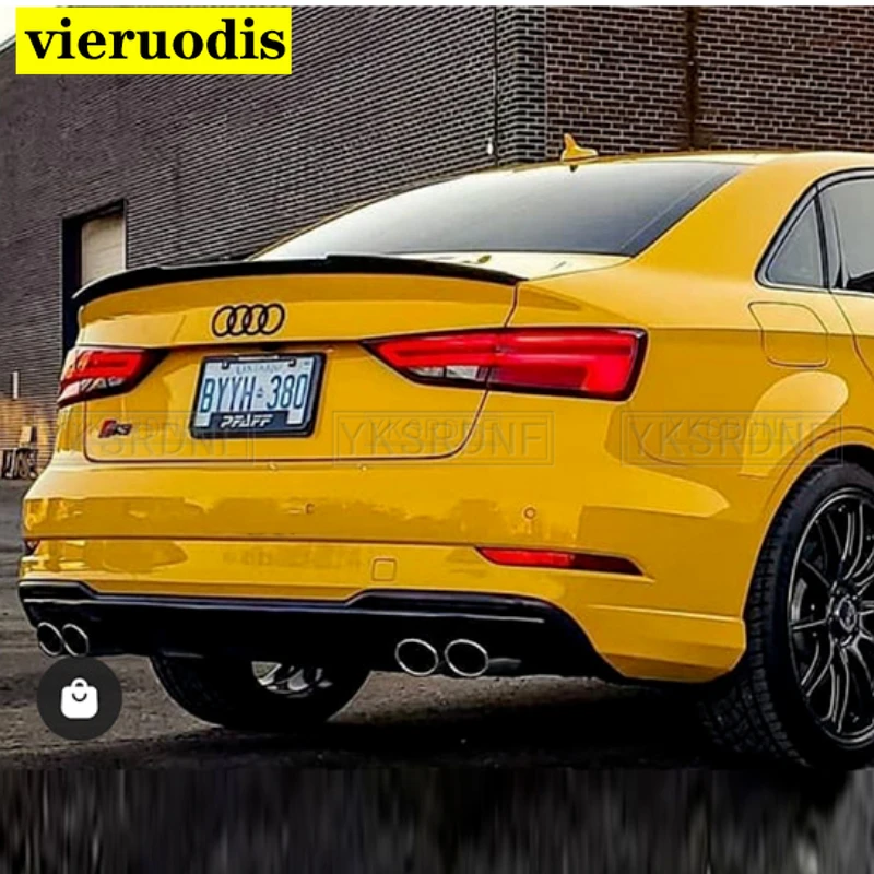 

Высококачественный задний спойлер Неокрашенный из АБС-пластика для Audi A3 sedan 2014-2020 крышка багажника автомобильный Стайлинг
