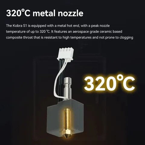 1/2 комплекта Hotend для 3D-принтера Anycubic Kobra S1, печатающая головка J-образной головки для Kobra S1 Combo S1C, латунная насадка из твердой стали с горячим концом