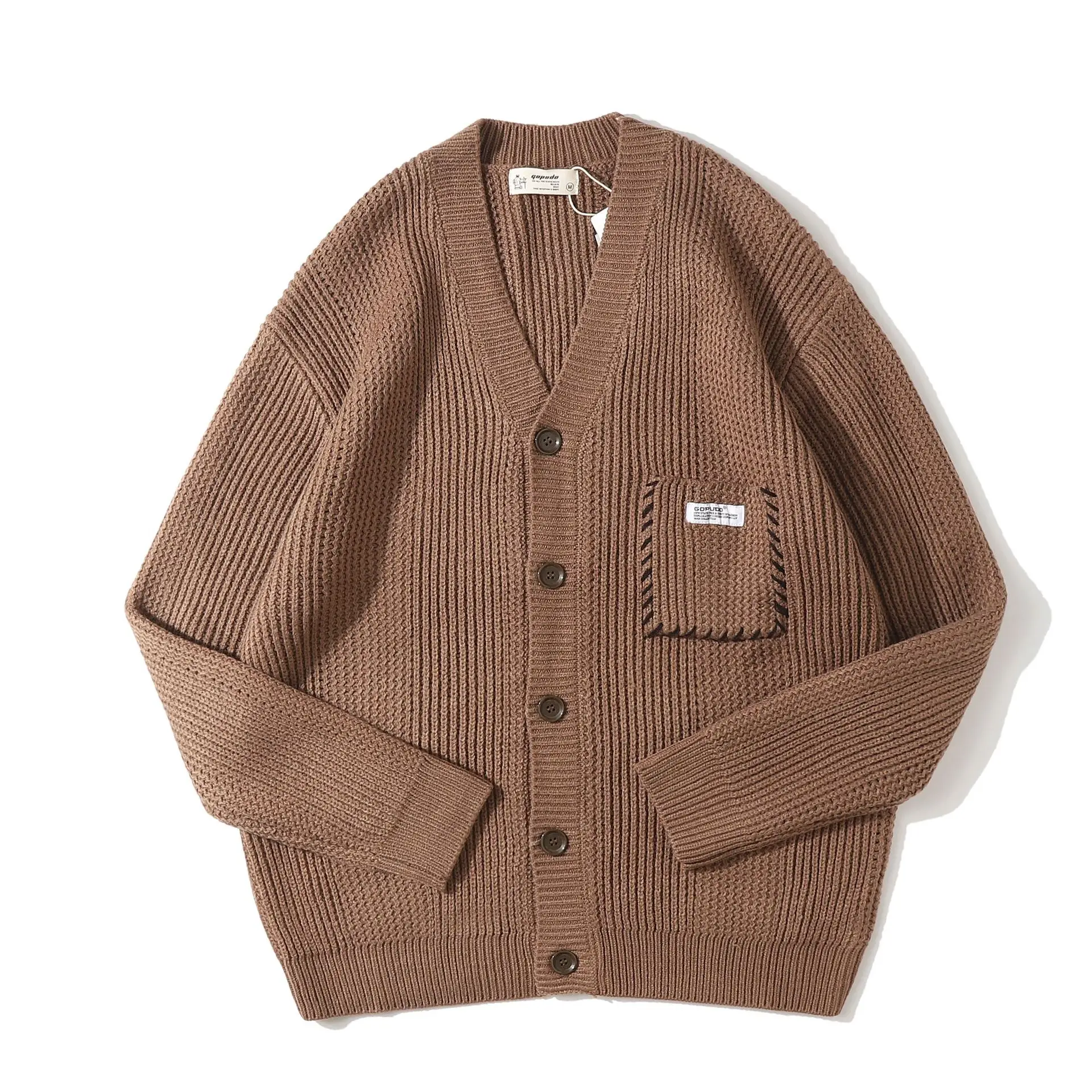 Trendy Autumn Winter Sweater Men Casual Knitted Cardigan Jacket High Quality Style Loose Baggy Streetwear Coat Clothing
