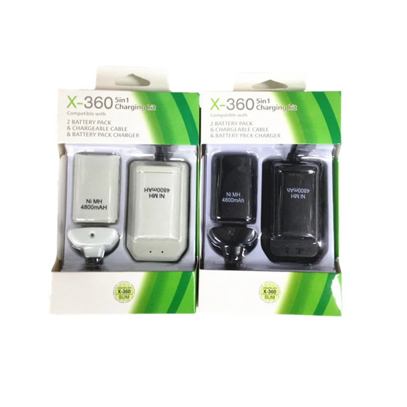Зарядное устройство USB для контроллера XBOX + 2 перезаряжаемых аккумулятора адаптер
