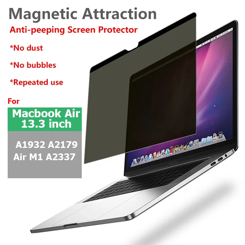 Privacy /HD/Matte Screen protector Magnetic attraction Anti Scratch Skin for 2021 Macbook Air 13.3 inch A2179 A2337 A2338 A2159