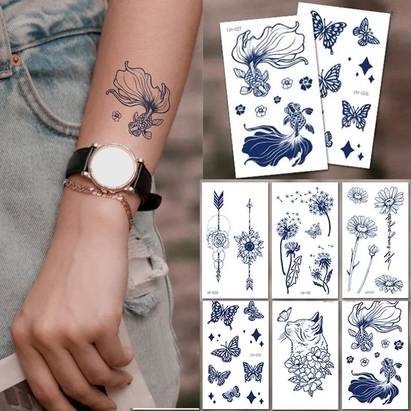 

New Juice Tattoo Stickers Popular In South Korea Harajuku Waterproof Small Fresh Tattoo Stickers With Temporary Tattoo Tattoos