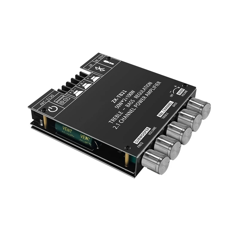 

TPA3116D2 Bluetooth 5,0 ZK-TB21 усилитель сабвуфера, плата 50 Вт x2 + 100 Вт, 2,1 каналов, мощность аудио, стерео усилитель басов, 1 шт.