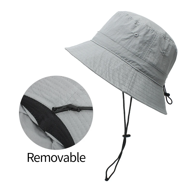 Панама Складная унисекс шляпа рыбака с регулируемым ремешком для подбородка