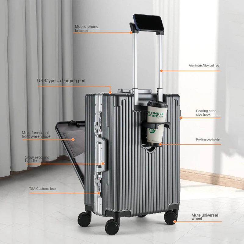 Дорожный чемодан передняя открытая крышка для ноутбука планшетов компьютеров